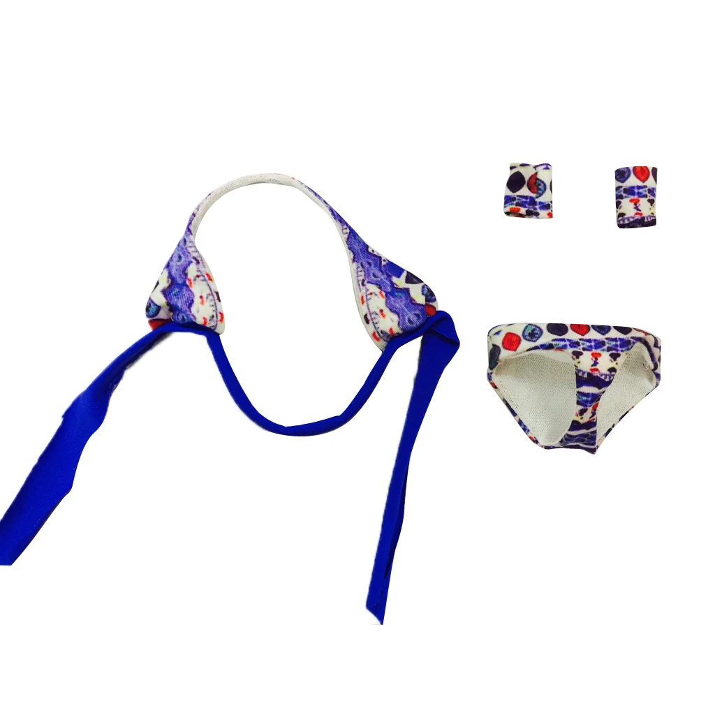 

1/6 Female Underwear Sexy Bikini Swimsuit Clothing Set for Cy Girls Multi-colored Blue Action Figure Accessories