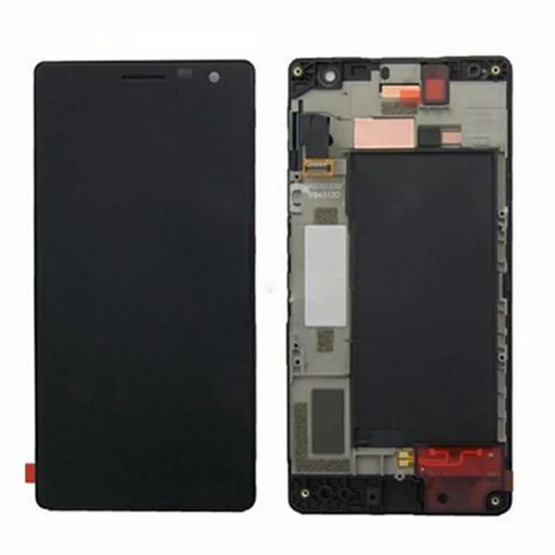 Полный ЖК-дисплей для Nokia Lumia 730 735 RM-1038 RM-1039 RM-1040 сенсорный ЖК-экран стеклянная панель в сборе с рамкой