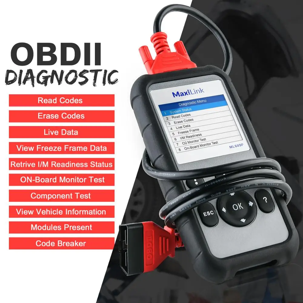 Autel MaxiLink ML609P автомобильный obd2 сканер диагностический инструмент считыватель