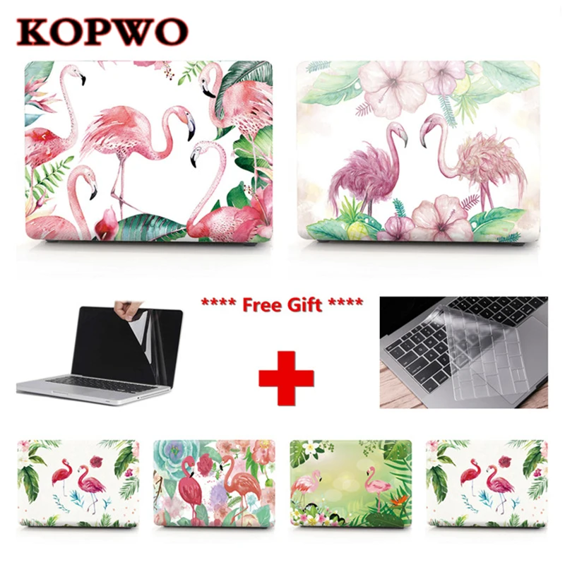 KOPWO животное Фламинго шаблон Защитный футляр для ноутбука Macbook Air Pro 11 13 15 дюймов