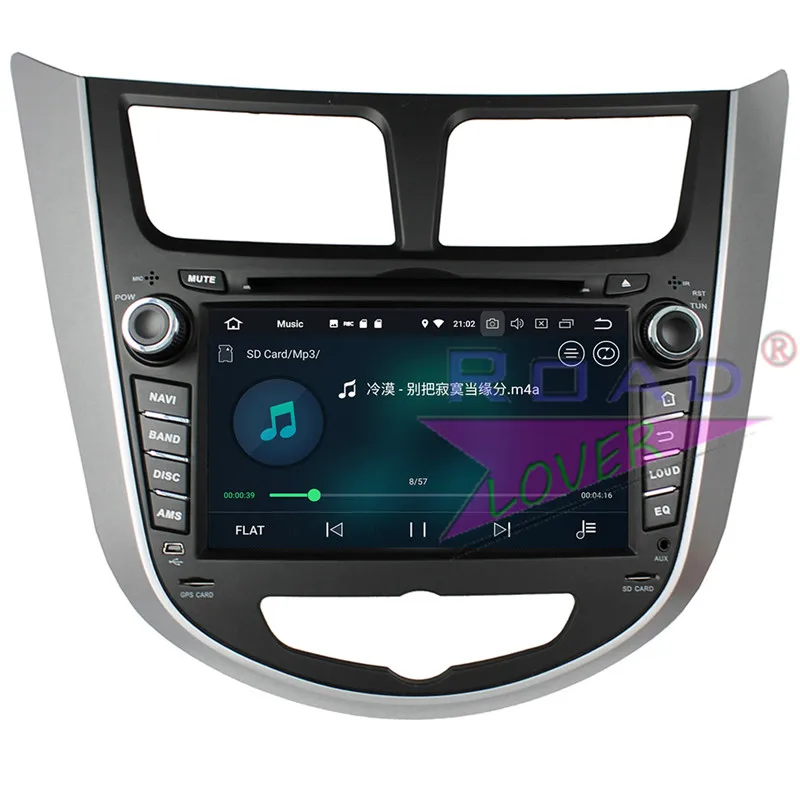 Roadlover Android 9 0 автомобильный DVD-плеер видео для Hyundai Verna Accent Solaris 2011-2012 Стерео GPS