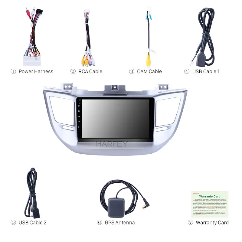 Harfey для Hyundai TUCSON 2014-2018 автомобильное стерео радио 9 &quotAndroid 8 1 GPS Navi с Bluetooth