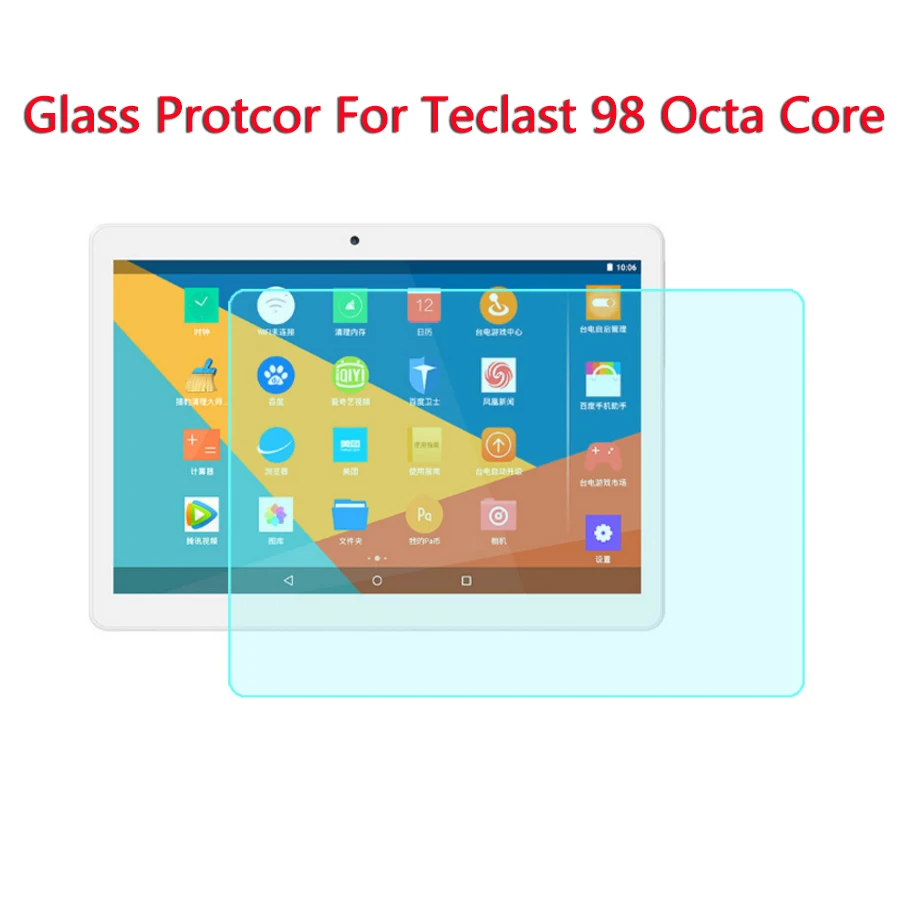 Для Восьмиядерный Teclast 98 обновленная версия 4G планшетный ПК 10,1 ''Tablet защитное покрытие 9h из закаленного стекла для экрана Защитная пленка