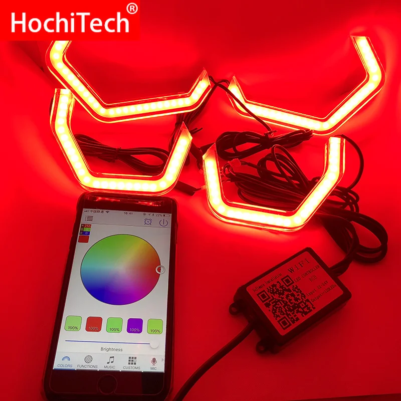 WI FI с несколькими цветами RGB Цвет M4 знаковые Стиль светодиодный хрустальный Ангел