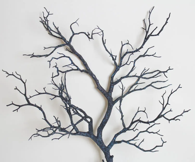 Искусственные черно белые ветки дерева 10 шт. пластиковые сухие искусственные
