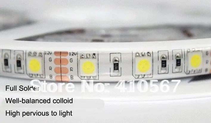DHL Fedex 12V 5050 SMD светодиодная полоса освещения 780-900LM/метр большой бренд настоящий