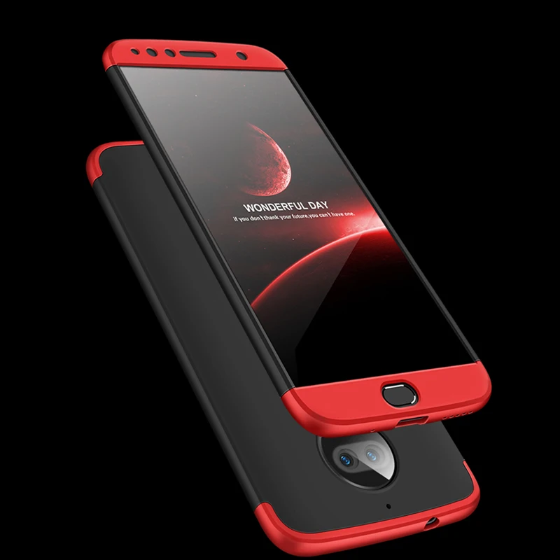 For Motorola G5sPlus Cases 3 in 1 360 Degree Full body hard PC Cover Case for G5splus Phone Bags Battery Protect Fundas |