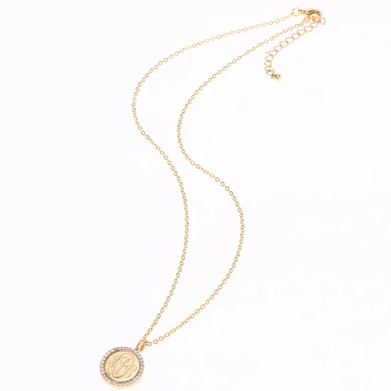 Duoying Золотая монета ожерелья с буквой персонализированные пользовательские
