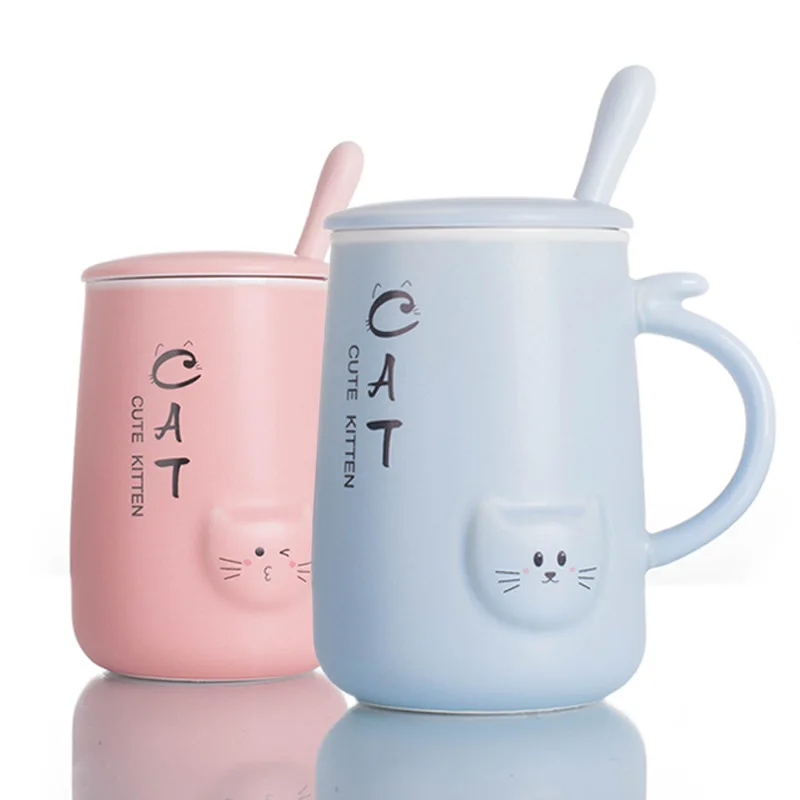 Милые кофейные чашки с изображением кота кружки для молока детские завтрака