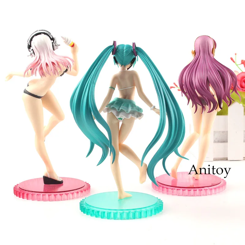 S-стиль- Супер Sonico Hatsune Miku фигурка кукла в купальнике Ver. 1/12 Масштаб ПВХ фигурка Коллекция Модель игрушки