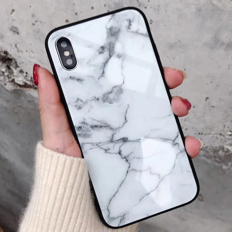 Чехлы с мраморным узором задняя панель из закаленного стекла чехол защитой от