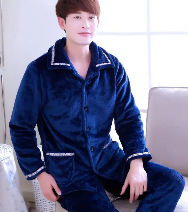 Boys9 Lovers' пижамы коралловый флис пижамы Пары Зима теплая Домашняя одежда с длинным рукавом досуг теплая одежда коралловый бархат костюм D-2084 - Цвет: Boys9