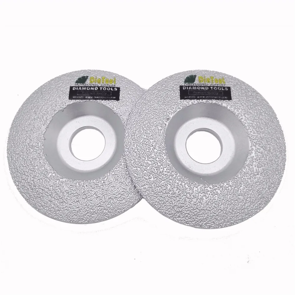 Diatool 2 шт. 4 &quot/100 мм ВАКУУМНОЙ ПАЙКИ DIAMOND Шлифовальный круг многоцелевой чашки