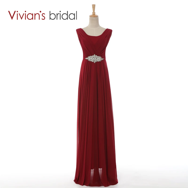 Vivian's Bridal элегантное ТРАПЕЦИЕВИДНОЕ длинное вечернее платье со стразами длиной