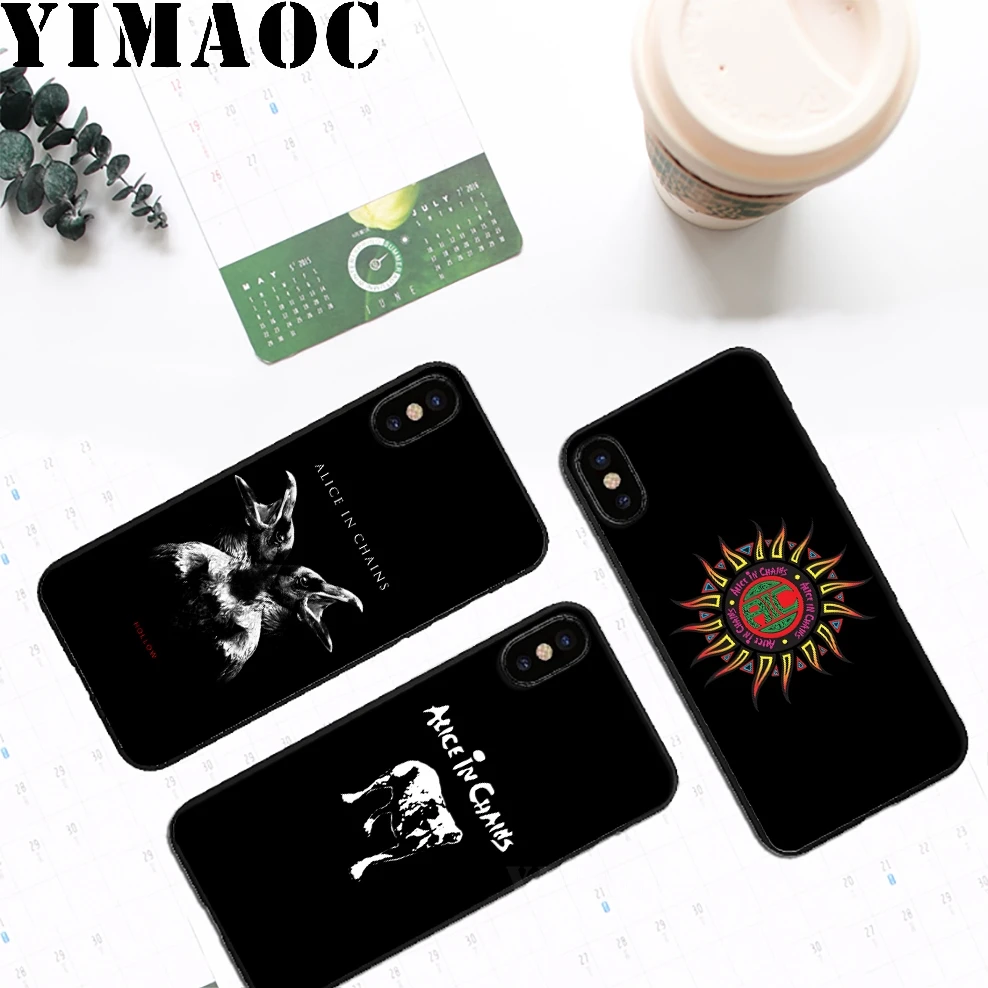 YIMAOC Алиса в цепях полосы Мягкий силиконовый чехол для iPhone 11 Pro Xr Xs Max X или 10 8 7 6 6S Plus