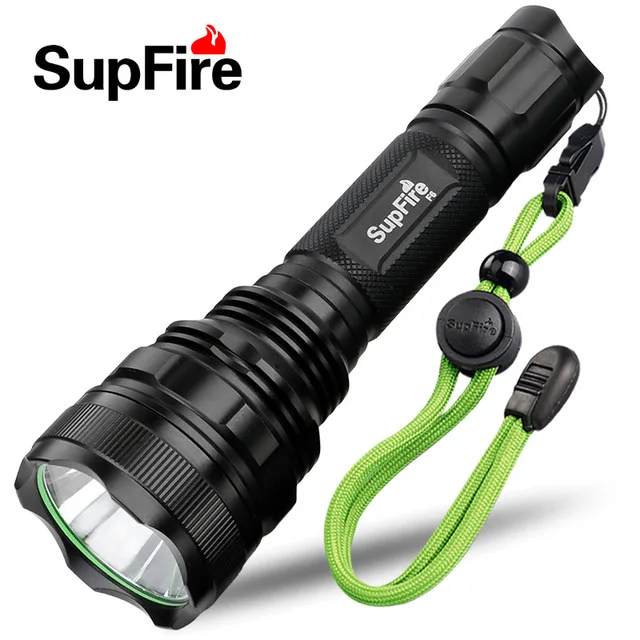 Supfire F6 Акция CREE XM-L T6 1100 люмен высокой мощности светодиодный фонарик факел самообороны с 1*26650 батареей - Испускаемый цвет: Белый