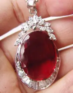 Оптовая продажа изысканная Подвеска из красного драгоценного камня для девушек