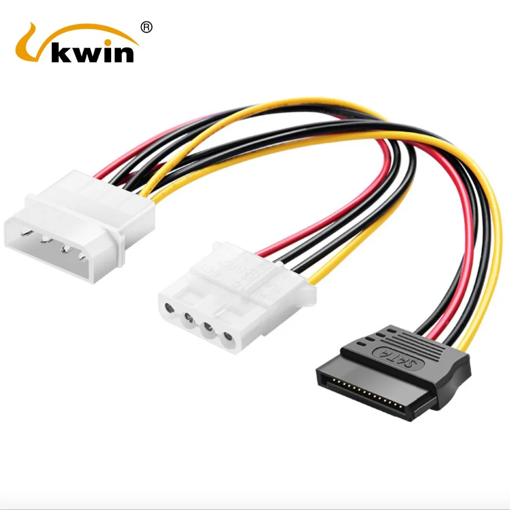 VKWIN SATA Molex 4 контактный штекер на 15 Женский Удлинительный кабель IDE питания Y