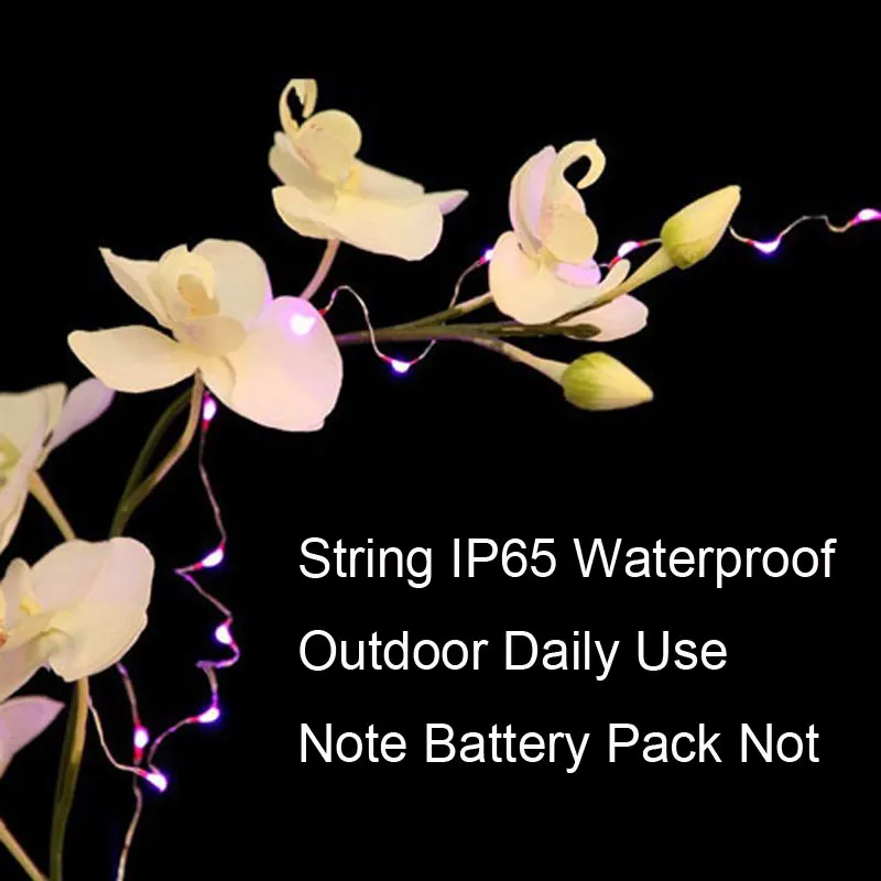 Светодиодная гирлянда с медным проводом 10 шт./лот батарейки в комплекте