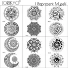 Мандала Хна Цветок искусственная Татуировка руки тела наклейки Женщины руки временная татуировка девушки лодыжки кружева искусственная Татуировка круглая черная луна