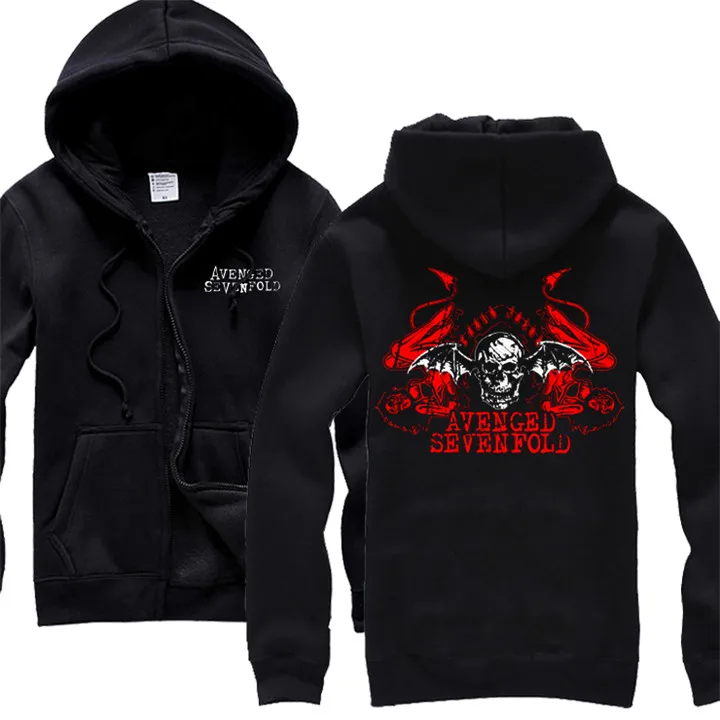 14 31 дизайн Harajuku череп Avenged Sevenfold A7X рок толстовки оболочка куртка панк тяжелый металл Толстовка молния флис sudadera - Цвет: 14
