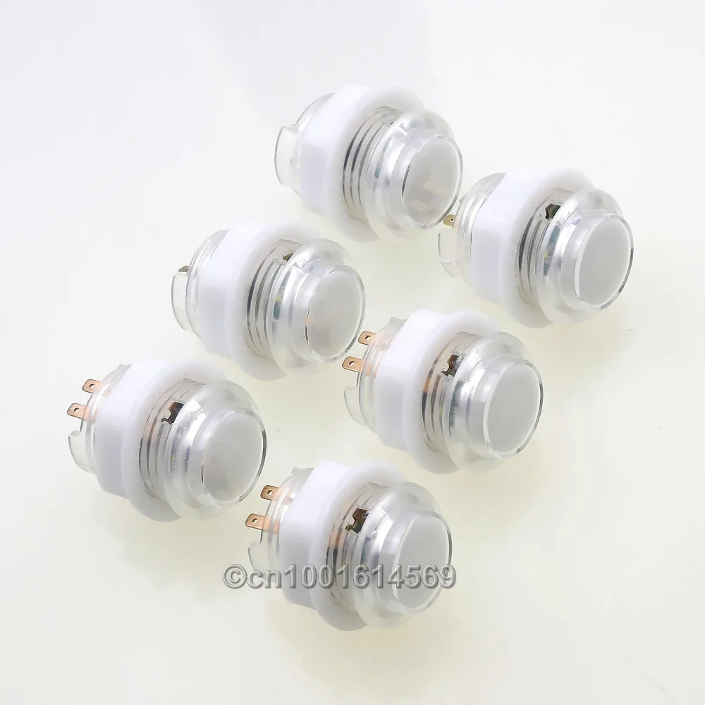 Кнопка для аркадных игр 6 шт./лот 24 мм 5 В светодиодная кнопка настольного