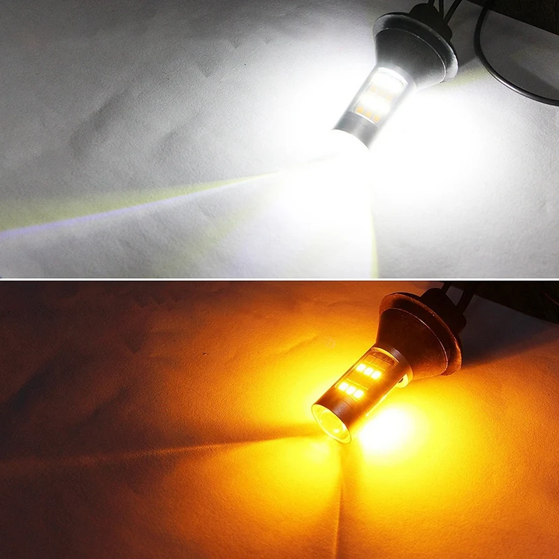 2X Bau15S 1156 P21W S25 42Smd переключатель задний светодиодный Белый Drl и Янтарный указатель