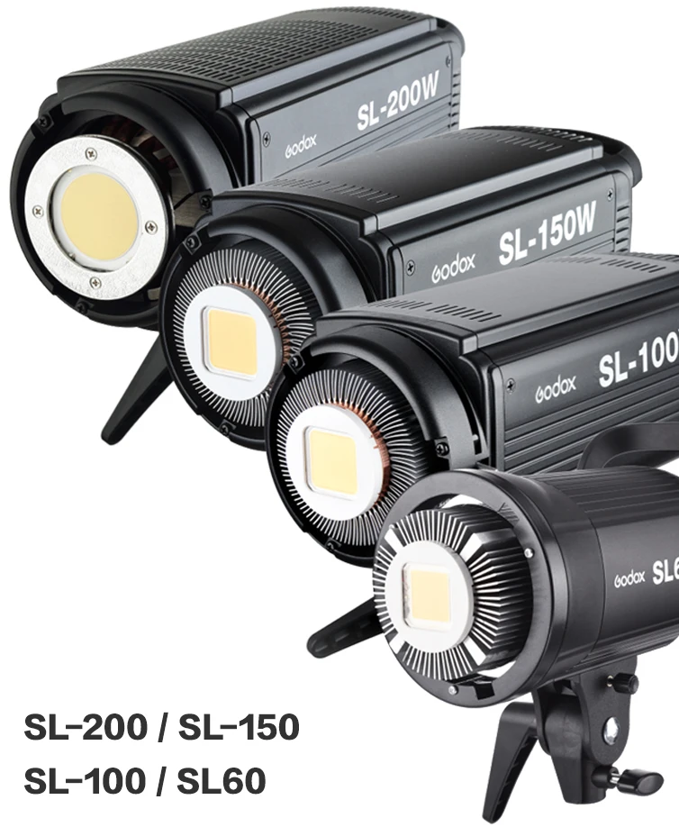 Godox светодиодный светильник SL-60W SL-100W SL-150W SL-200W 5600 к Bowens светодиодный видео светильник непрерывного светильник комплект с светильник подставка софтбокс