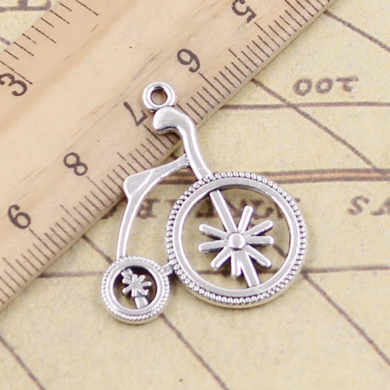 

10pcs Charms Mediaeval Bike Bicycle 27x31mm Tibetan Silver Color Pendants Antique Jewelry Making DIY Handmade Craft Pendant