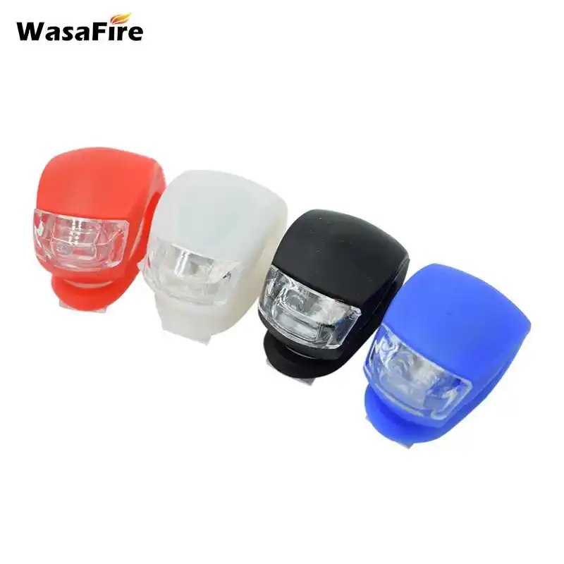 

WasaFire Silicone Safety Warning Light 3 Modes Bicycle Lights Helmet LED Flash light Wheel Front Bike Light cycle Rear Tail Lamp