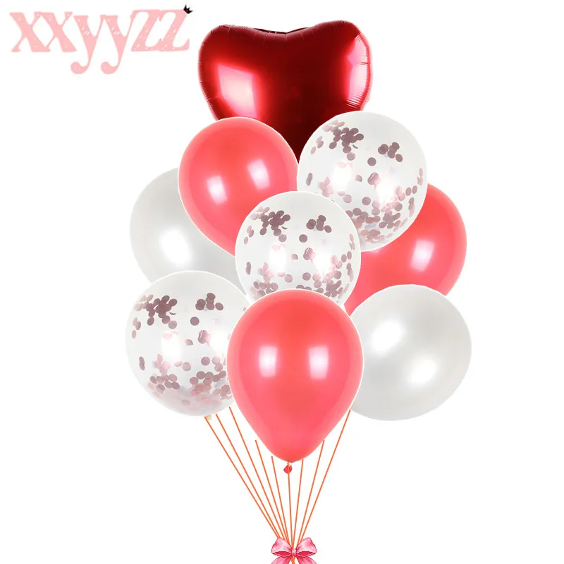 XXYYZZ 9 шт. Смешанные розовые Свадебные Воздушные шары синие украшения для детского
