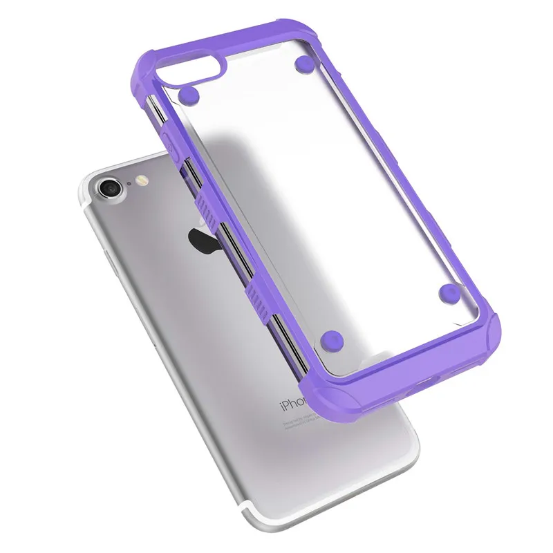 Bumper Case For iPhone 7 8 Coque Shockproof Frame Cover iPhone7plus 8plus Hard PC &amp Soft TPU Protective Border |