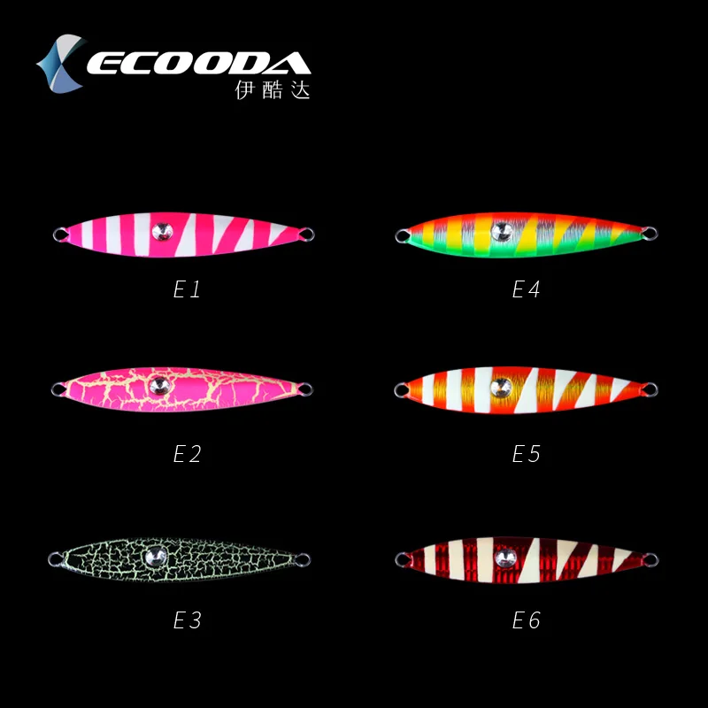 Ecooda BLACK EXPERT 40g60g90g120g Алмазный глаз джиггинг приманка светящаяся свинцовая рыба