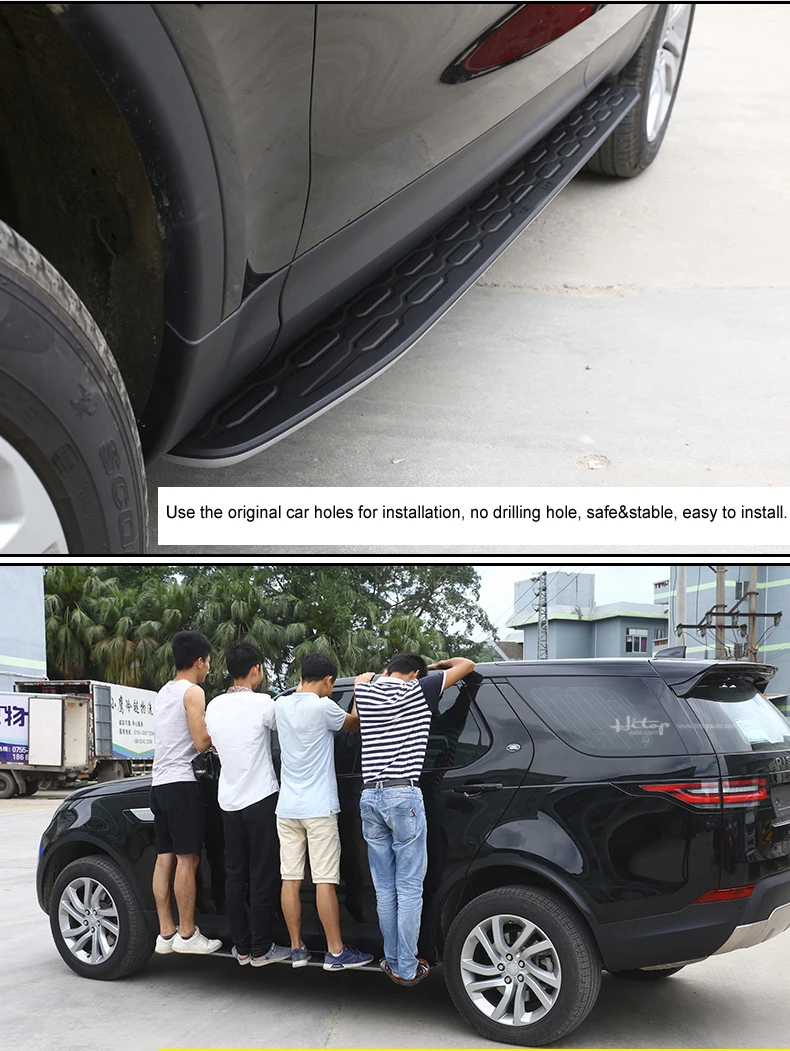 Фото Утолщенная боковая подножка для Land Rover Discovery 5 2017 2018 2019 2020 2021 2022 2023 2024 2025, гарантия нагрузки 300 кг №5