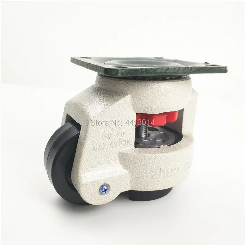 

zhuomiao GD-80F 4PCS Levelling Adjusted Nylon Support Industrial Casters Wheels