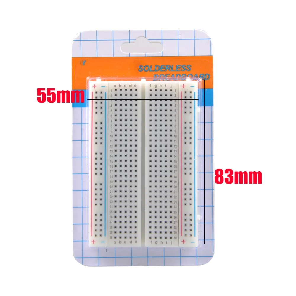 100 шт. 400 мини хлебная плата без пайки печатная Макет для arduino DIY шины тестовая # D011 |