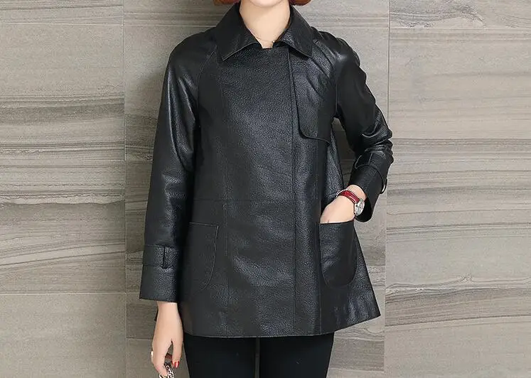 

M--3XL / Hot / Spring/Autumn Women New Fashion Short Casual Lapel PU Jacket