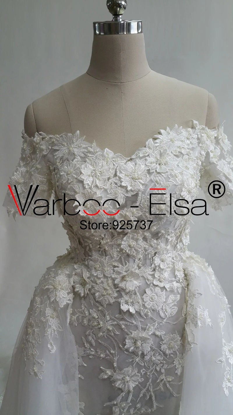 Женское свадебное платье с рукавами крылышками со шлейфом|detachable skirt|dress detachable