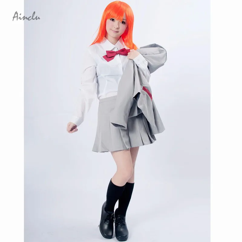Ainclu Бесплатная доставка Аниме продукт Bleach Kuchiki Rukia Школьная форма Косплей Костюм