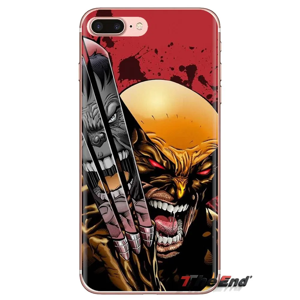 Мягкий прозрачный чехол для Samsung Galaxy S3 S4 S5 Mini S6 S7 Edge S8 S9 S10 Plus Note 3 4 5 8 9 Wolverine Marvel |