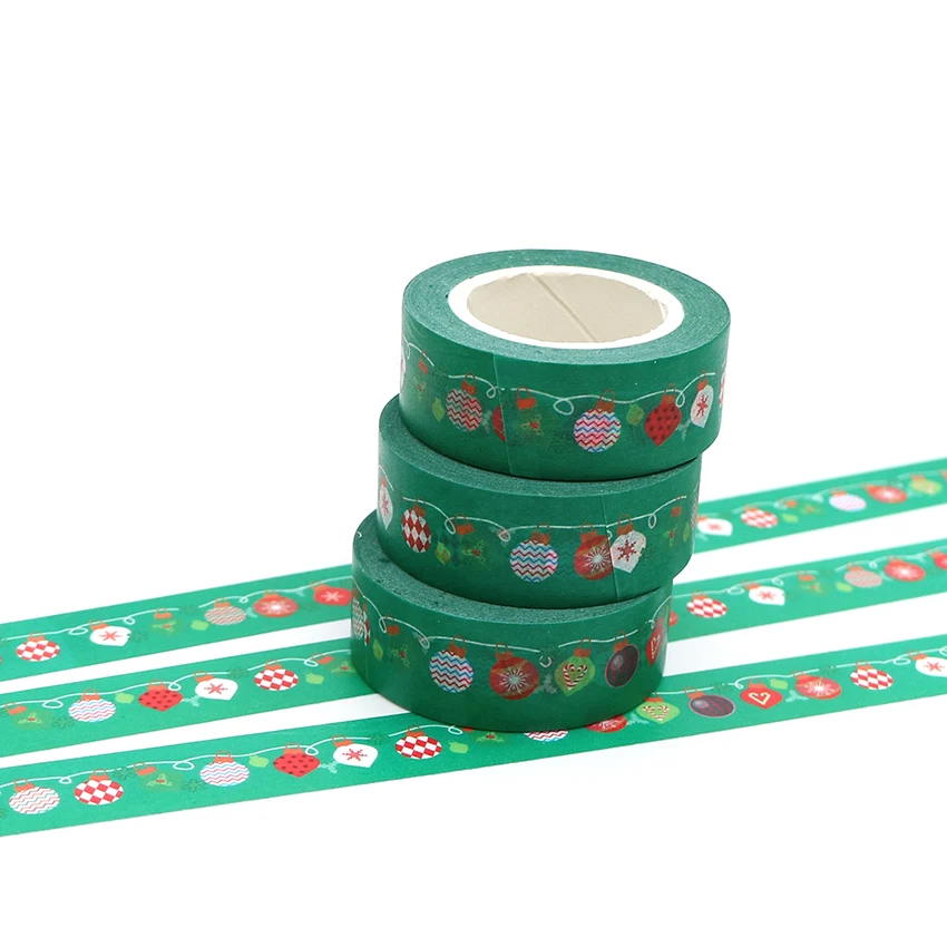 10 м * 15 мм Новый дизайн с рождественским узором клейкая лента Washi DIY Скрапбукинг