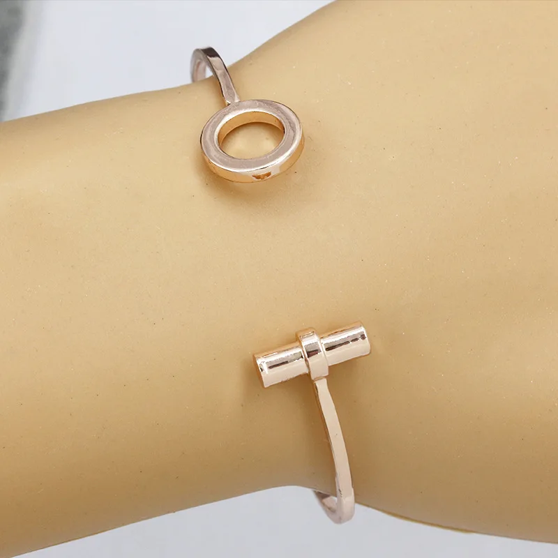 Модные браслеты из розового золота и серебра женские ювелирные изделия на