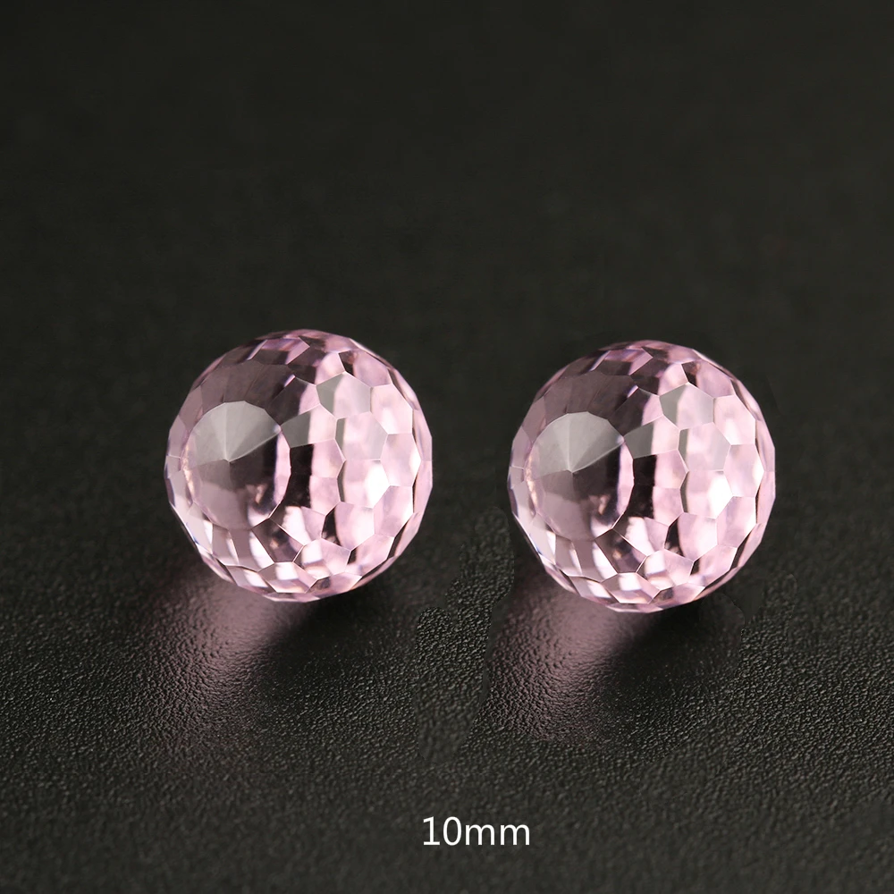 pink 10mm 925 пробы серебряные серьги-гвоздики с австрийскими кристаллами для женщин, радужная серьга с камнем-талисманом, подарок, ювелирное изделие - Окраска металла: pink 10mm