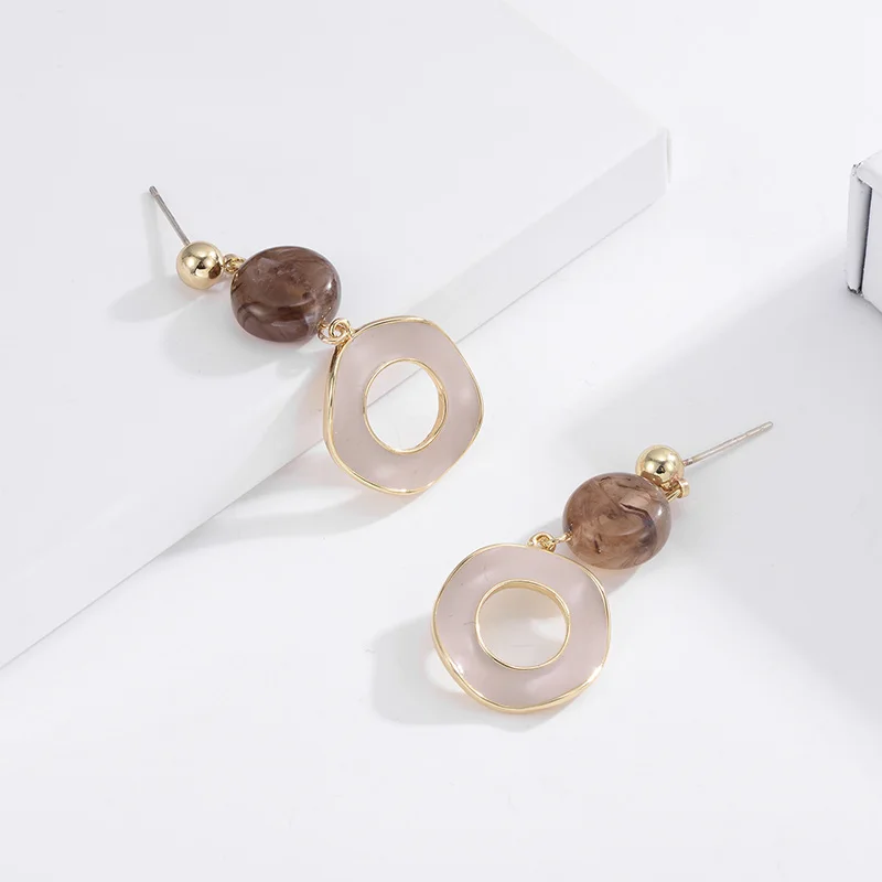 HONGYE Смола длинная водяная капля серьги для женщин Модные ювелирные изделия