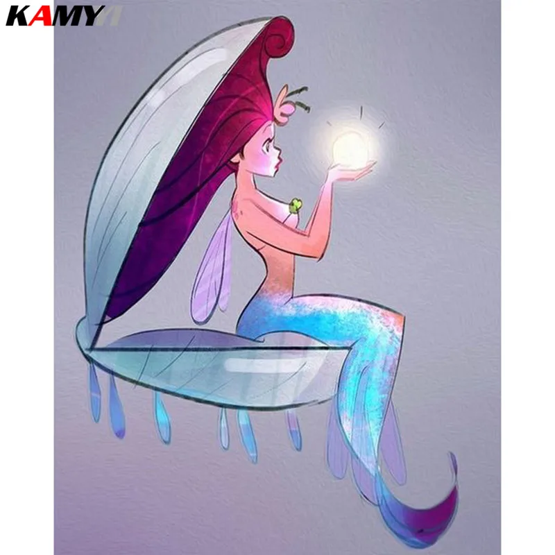 

Full Diamond Square/Round Diamond 5D DIY Diamond Painting "Mermaid" Diamond Embroidered Cross-stitch Rhinestone Mosaic XY1