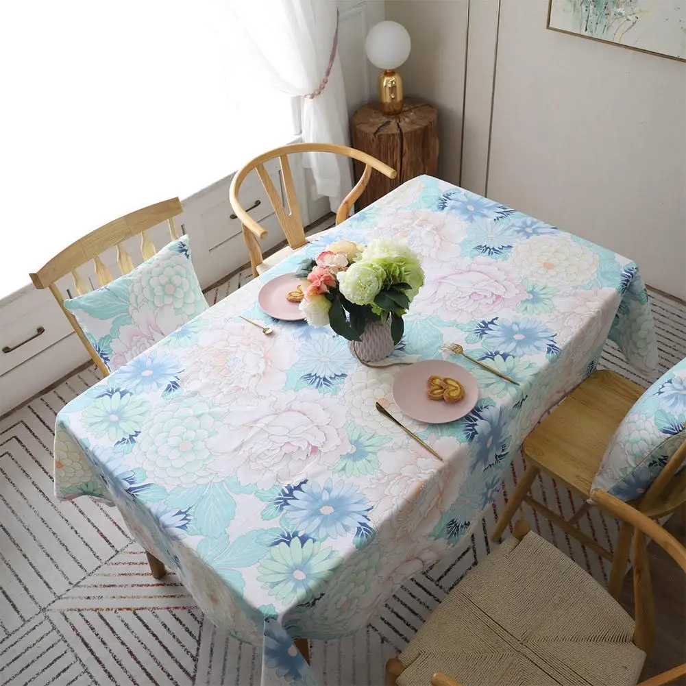Europese Pastorale Plant Bloemen Gedrukt Tafelkleed полиэстер Stof Cover Home Textiel стол для гостиной|Скатерти| |