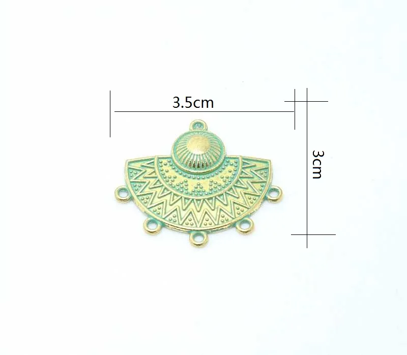 Зеленые Подвески из цинкового сплава в стиле ретро с патиной 10 шт./лот подходящие