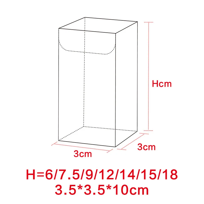 10 pcs/lot 3*3*Hcm packaging boxes / plastic container retail chocolate box candy gift package PVC custom | Дом и сад