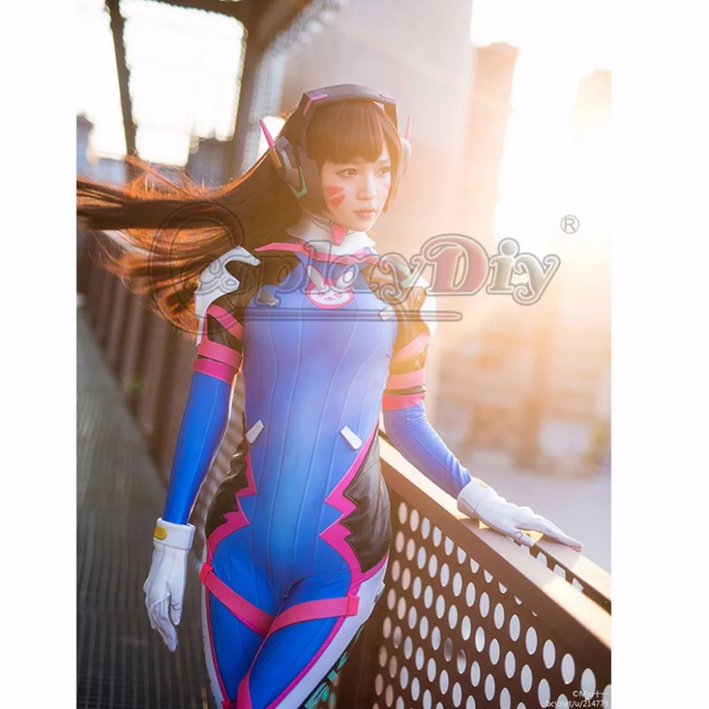 Косплей diy D. Va костюм лайкра спандекс DVA Косплей Zentai Catsuit Хэллоуин женский взрослый женский боди косплей костюмы