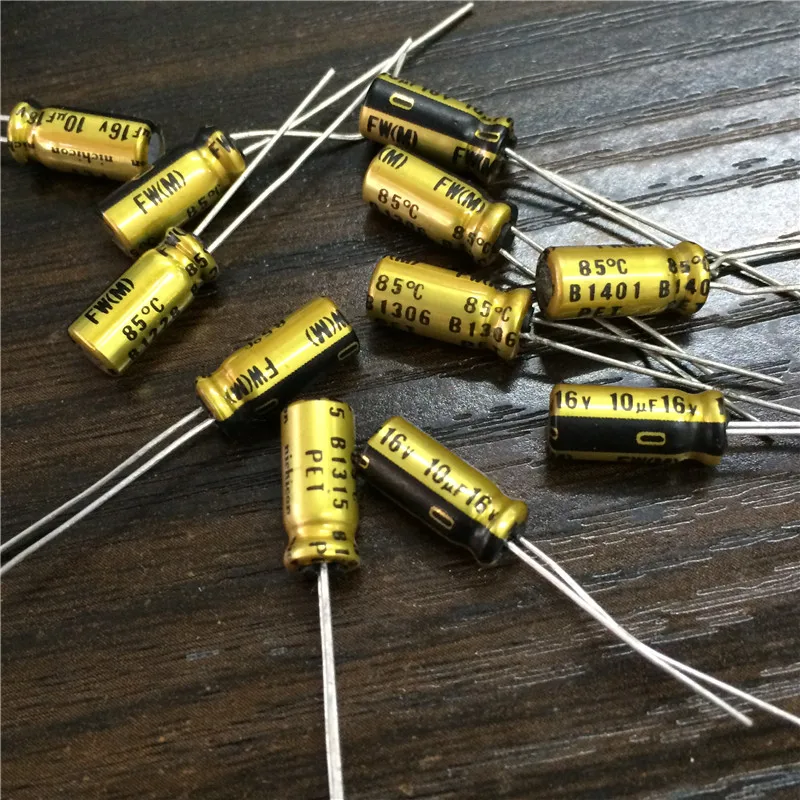 100 шт. 10мкФ 16В NICHICON FW серия 5Х11 мм 16V10uF аудио алюминиевый электролитический